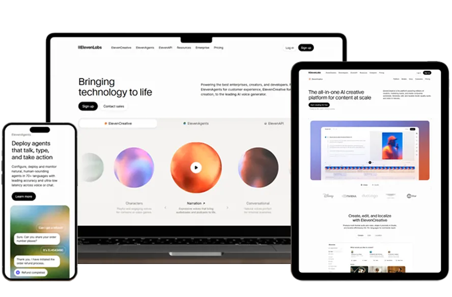 Hero Vizual Za Landing Page Elevenlabs